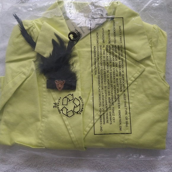 🇺🇲Yellow Polka Dot-Cuff Jacket & Lapel Clip -  - Picture 6 of 6